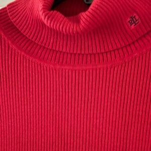 NWT Lauren  Ralph Lauren RED 💯% Cotton Turtleneck Sweater